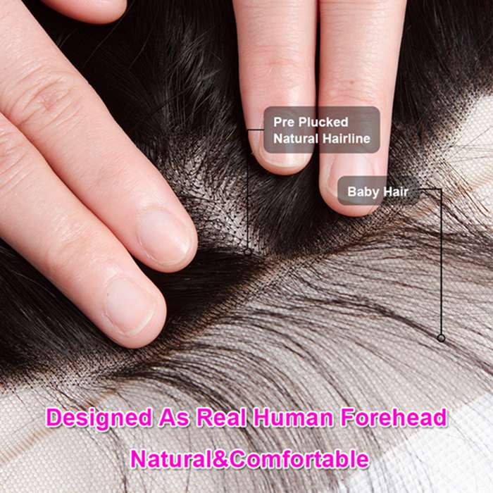 Straight Virgin Hair Weave 3 Bundles With Lace Frontal 13x4 Ear To Ear