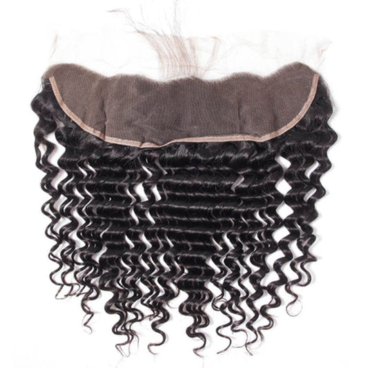 Transparent Lace Frontal Deep Wave 13x4 Ear to Ear Lace Frontal Human Hair 12A Best Quality