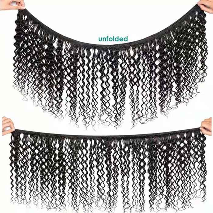 Water Wave Virgin Hair Weave 3 Bundles With 13x4 Lace Frontal