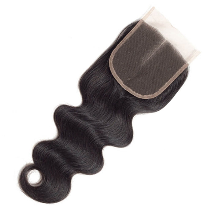Body Wave Hair 4x4 Lace Closure Natural Color 100% Human Hair