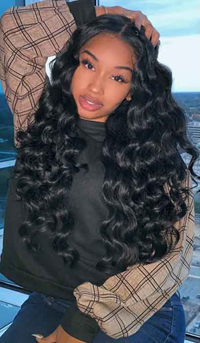 Loose Wave 3 Bundles With 13x4 Lace Frontal Human Hair